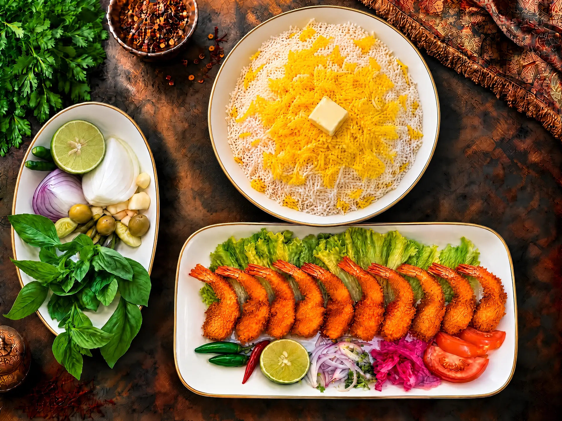 Fried Shrimp with Rice